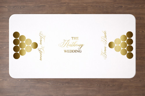 beer pong table vinyl sticker decal set custom name team bride groom wedding party