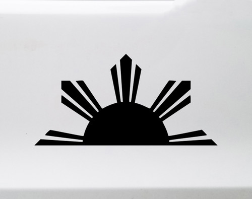 philippine half sun vinyl sticker decal featuring Filipino heritage and Pilipinas inspired symbolic artwork