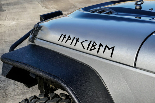 invincible futhark rune vinyl sticker decal inspired by norse and viking culture featuring elder futhark runic lettering symbolizing strength resilience determination and the warrior spirit