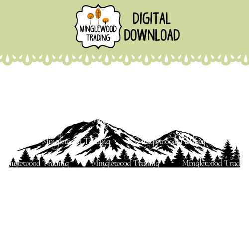 Pagosa Peak SVG featuring the Colorado San Juan Mountains with textured slopes and evergreen forest scenery for hiking camping decals signs and outdoor crafts