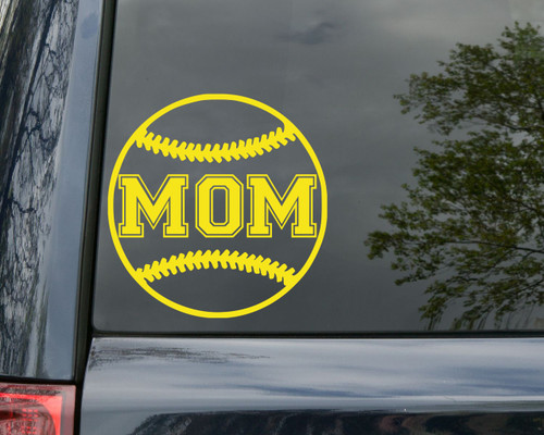 Softball Mom Vinyl Decal - Fastpitch Co-Ed Slow Pitch Travel - Die Cut Sticker