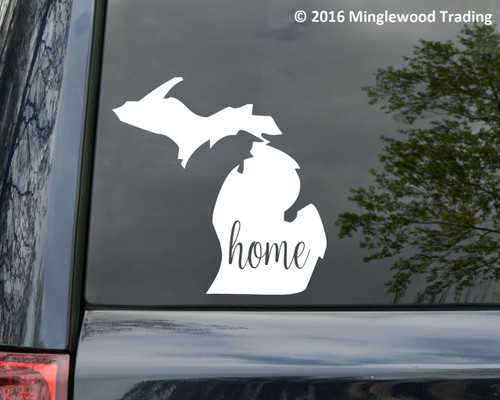 Michigan State vinyl decal sticker 6" x 6" MI Home Detroit