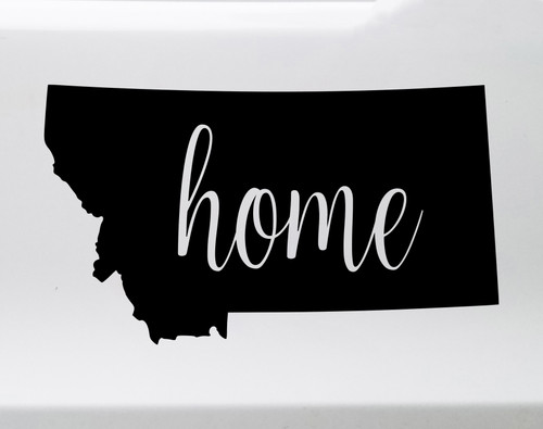 Montana Home State Outline Vinyl Decal - Big Sky Country - Die Cut Sticker