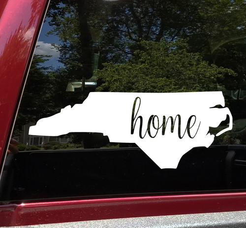 North Carolina Vinyl Decal - Home State Native North Carolinian - Die Cut Sticker
