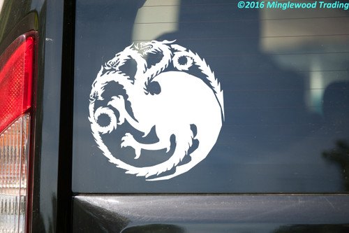 HOUSE TARGARYEN Vinyl Sticker - Sigil Game of Thrones Dragons Daenerys - Die Cut Decal