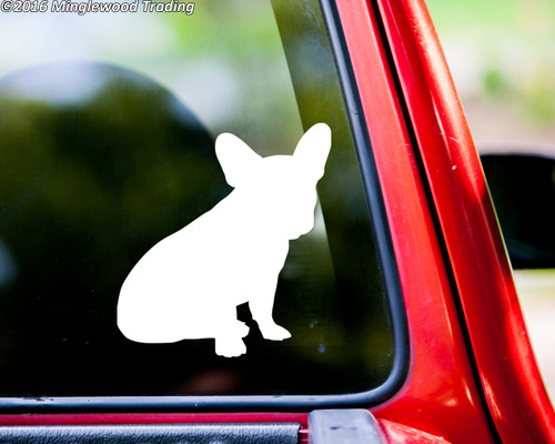 French Bulldog Sitting Dog Vinyl Decal - Frenchie Puppy - Die Cut Sticker