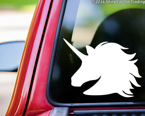 UNICORN Vinyl Sticker  Head Horn Fantasy Mythological Horse - Die Cut Decal