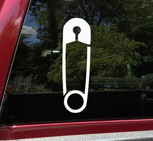 Safety pin vinyl decal symbol of support allyship solidarity and safe harbor
