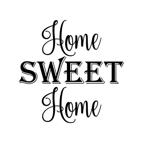 HOME SWEET HOME Vinyl Sticker - Wall Decor - Die Cut Decal