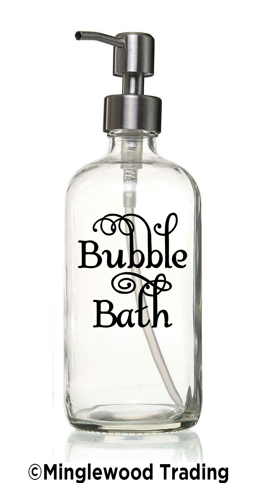 BUBBLE BATH Vinyl Sticker Bathroom Organization Label Bathtub Die Cut Decal Swash