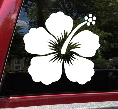 Hibiscus Flower Car Decal 2