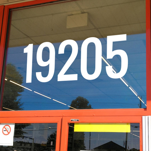 Window Numbers Before Large Storefront Window Numbers Sticker Decal Large storefront address ...