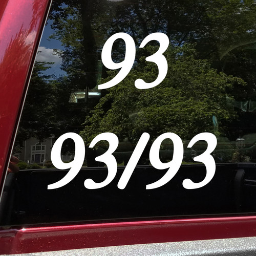 93 and 93/93 Thelema vinyl sticker decal set featuring sacred symbolic ...