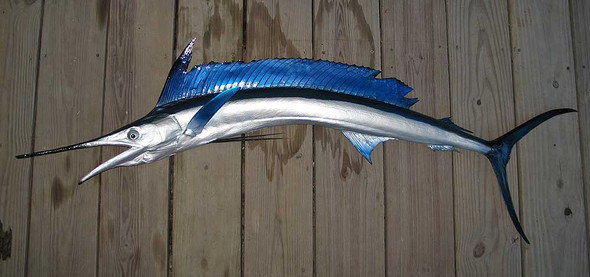 Spearfish 61 inch half mount fiberglass fish replica