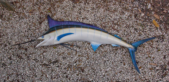 Blue Marlin 80L inches Half Mount Fiberglass Fish Replica