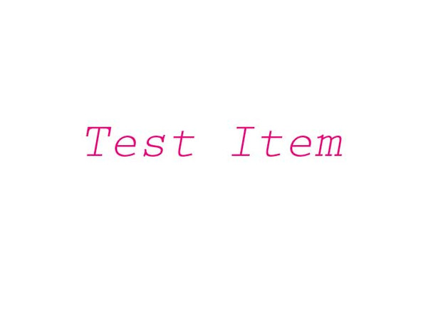 Test Item 1