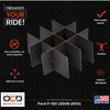 Vehicle OCD Organizers by BaseLayer Ford F-150 with Floor-Shift - Center Console Organizer Dimensions Infographic