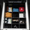 Overhead organized view of Vehicle OCD Organizers by BaseLayer in Ford F-150 with Floor-Shift - Center Console Organizer 2009-2014