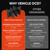 Vehicle OCD Organizers by BaseLayer Toyota Highlander - Center Console Organizer 2014-2019 comparison infographic
