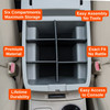 Installed Vehicle OCD Organizers by BaseLayer Toyota Highlander - Center Console Organizer 2008-2013 design features infographic