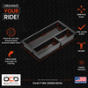 Vehicle OCD Organizers by BaseLayer Ford F-150 with Floor-Shift - Center Console Tray Dimensions Infographic