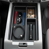 Installed Vehicle OCD Organizers by BaseLayer for Ford F-150 with Floor-Shift - Center Console Tray 2009-2014 after organization