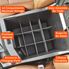 Installed Vehicle OCD Organizers by BaseLayer Toyota Sequoia and Tundra - Center Console Organizer design features infographic