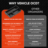 Vehicle OCD Organizers by BaseLayer Toyota Sequoia and Tundra - Center Console Tray Comparison Infographic