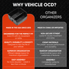 Vehicle OCD Organizers by BaseLayer for Jeep Wrangler JK/JKU - Center Console Tray 2011-2018 comparison infographic