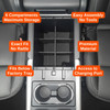 Installed Vehicle OCD Organizers by BaseLayer for Nissan Titan / Titan XD - Center Console Organizer 2016-2024 design features graphic