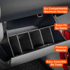 Installed Vehicle OCD Organizers by BaseLayer for Toyota Tacoma 2005-2015 Glove Box Organizer features infographic