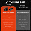 Vehicle OCD Organizers by BaseLayer for Toyota Tacoma 2005-2015 Center Console, Glove Box and Tray Organizer Set comparison infographic