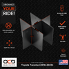 Vehicle OCD Organizers by BaseLayer for Toyota Tacoma 2016-2023 Center Console divider design features and Dimensions Infographic