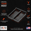 Vehicle OCD Organizers by BaseLayer Toyota Tacoma - Center Console Tray 2016-2023 Dimensions Infographic
