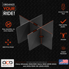 Vehicle OCD Organizers by BaseLayer GMC Sierra 1500/2500 HD/3500 HD and Chevrolet Silverado 1500/2500 HD/3500 HD - Center Console Organizer Dimensions Infographic