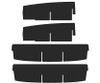 Vehicle OCD Organizers by BaseLayer RAM 1500 Classic/1500/2500/3500 - Upper Center Console Organizer four piece set