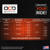 Vehicle OCD Organizers by BaseLayer Chevrolet Silverado 1500/2500/3500 HD and GMC Sierra 1500/2500/3500 HD - Center Console and Tray Organizer fitment infographic chart