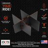 Vehicle OCD by BaseLayer center console organizer for Chevrolet Silverado, Suburban, and GMC Tahoe, Sierra, Yukon, and Yukon XL dimensions infographic.