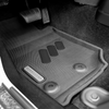 Jeep Wrangler JK 4 Door gray logo floor liners installed