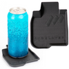 Set of four BaseLayer vehicle mat shaped coasters with a cold soda can on one of them Set of four BaseLayer vehicle mat shaped coasters with a cold soda can on one of them