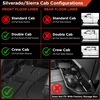 Chevrolet Silverado 2500/3500 heavy duty cab configurations infographic