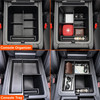 Honda Pilot 2023+, Honda Ridgeline 2024+, Honda Passport 2024+ center console divider and tray installed infographic