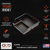 Vehicle OCD by BaseLayer Ford Bronco 2021-2024 center console tray dimensions infographic