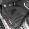 Black with Gray logo custom fit Chevrolet Silverado floor mats 2500/3500 heavy duty installed