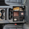 Installed Vehicle OCD by BaseLayer for Chevrolet Suburban, Tahoe and GMC Yukon, Yukon XL (2021-2026) Center Sliding Console Organizer overhead view