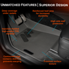 BaseLayer Tesla Model Y Juniper front and rear floor liners design features graphic