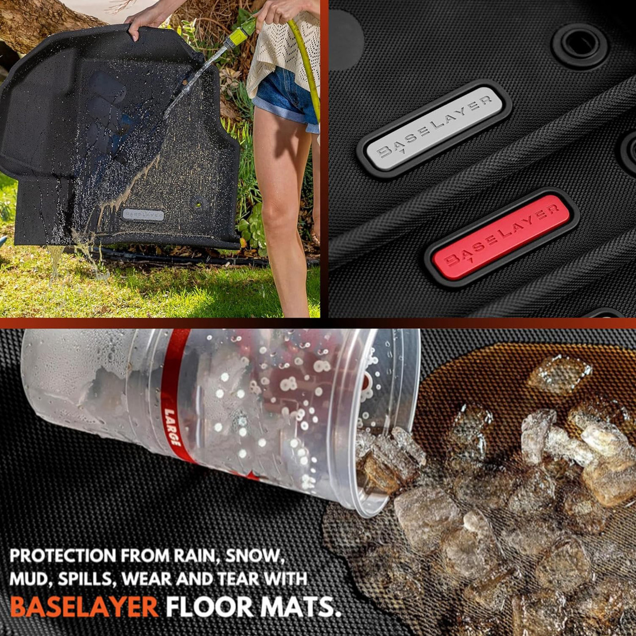 2024-2026 Toyota Tacoma Floor Mats | BaseLayer All-Weather Liners