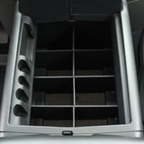 Installed overhead view Vehicle OCD Organizers by BaseLayer Ford F-150 with Column-Shift - Center Console Organizer 2004-2014