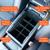 Vehicle OCD Organizers by BaseLayer Toyota Camry - Center Console Organizer 2012-2017 design features infographic