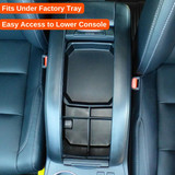 Vehicle OCD Organizers by BaseLayer Toyota Highlander - Center Console Organizer 2014-2019 fitment under factory tray graphic